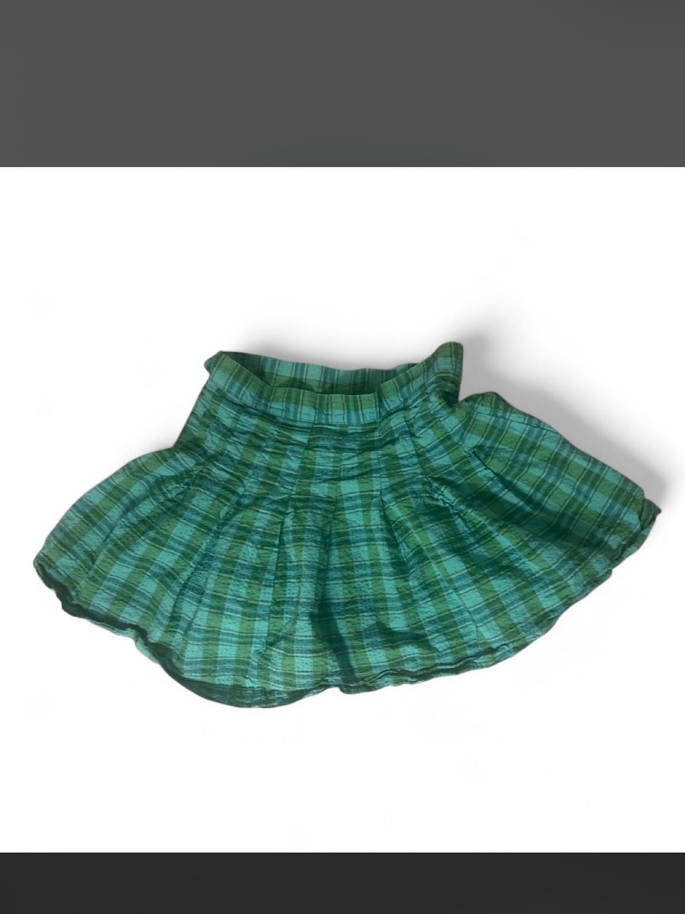 Urban Outfitters Green Plaid Flared Women's Skirt - Picture 3 of 3